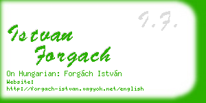 istvan forgach business card
