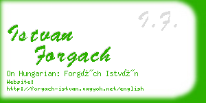 istvan forgach business card